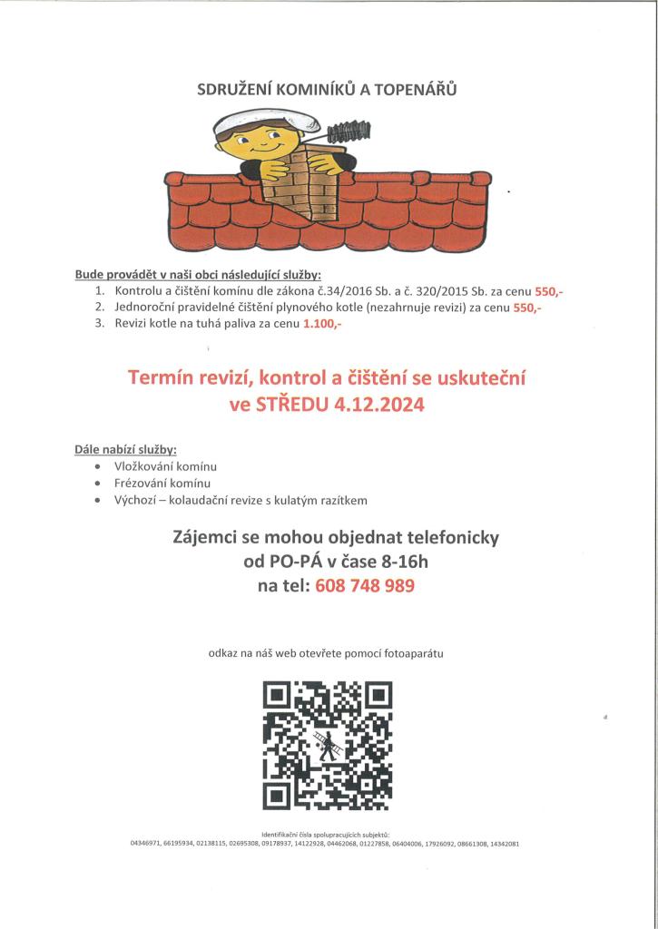 Revize komínů, kotlů