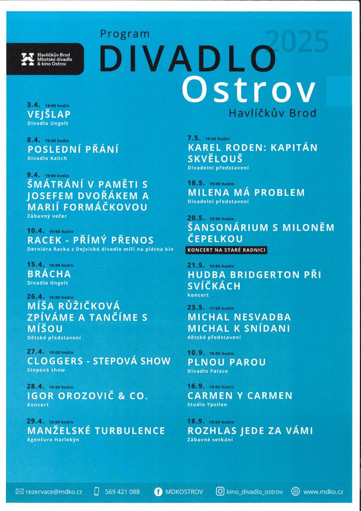 Program divadla Ostrov  