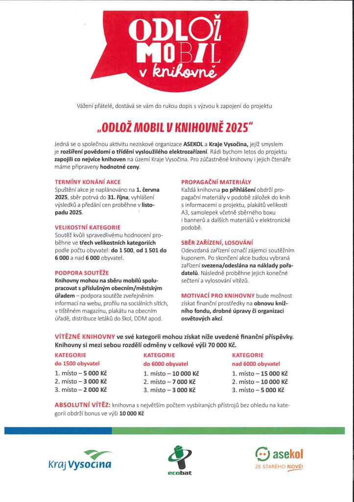 Odlož mobil v knihovně