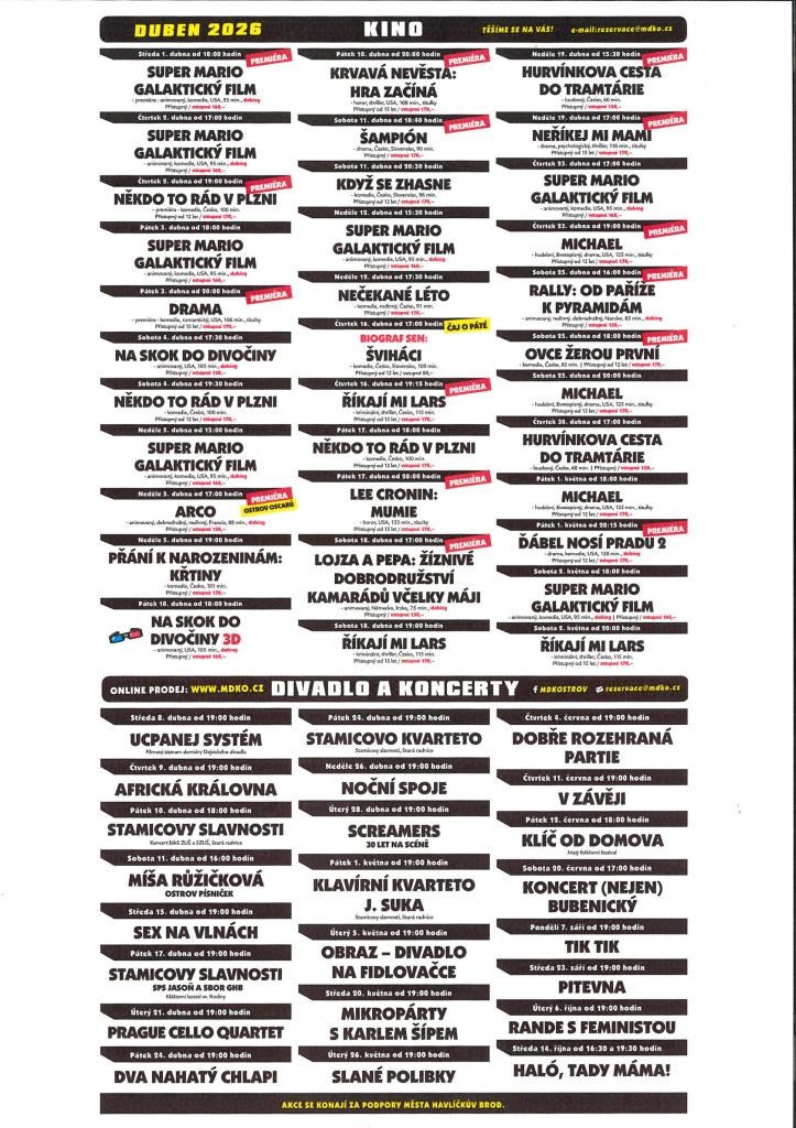 Kulturní kalendář