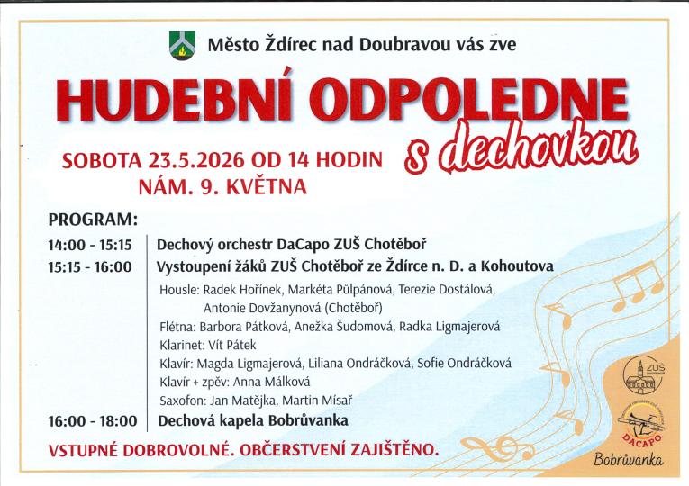 Hudební odpoledne s&nbsp;dechovkou