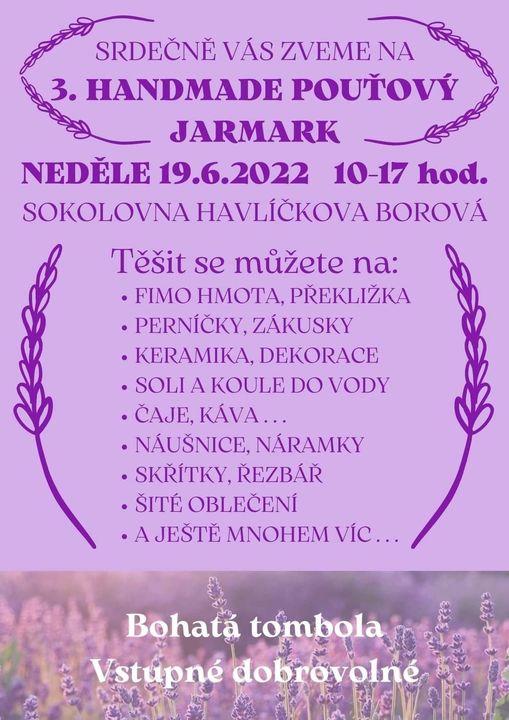 3. HANDMADE  POUŤOVÝ JARMARK