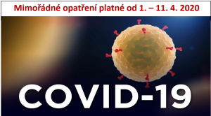 Mimořádné opatření od 1. -11. dubna 2020  1