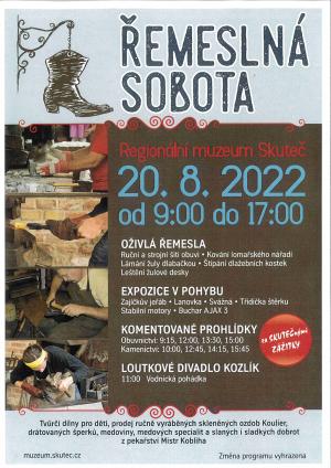 Řemeslná sobota 20. 8. 2022 - Regionální muzeum Skuteč 1