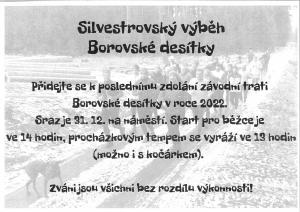 SILVESTROVSKÝ VÝBĚH BOROVSKÉ DESÍTKY 31. 12. 2022 1