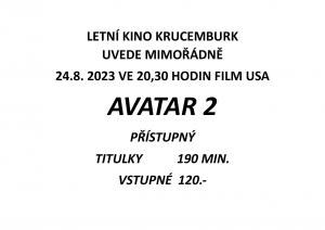 Letní kino Krucemburk 24. 8. 2023 - AVATAR 2 1