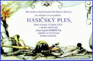 Pozvánka na Hasičský ples 10. 2. 2024 1