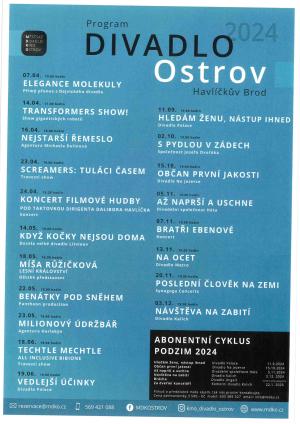 Program Divadlo Ostrov 2024 - Havlíčkův Brod 1