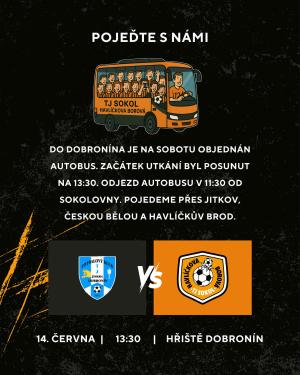 TJ Sokol Vás zve na fotbalový zápas 14. 6. 2025 v Dobroníně 1