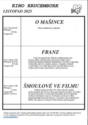 Program kina Krucemburk listopad 2025